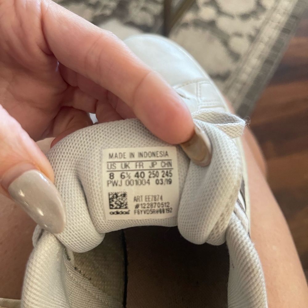 Adidas women’s White and Gray Sneakers - Picture 5 of 5
